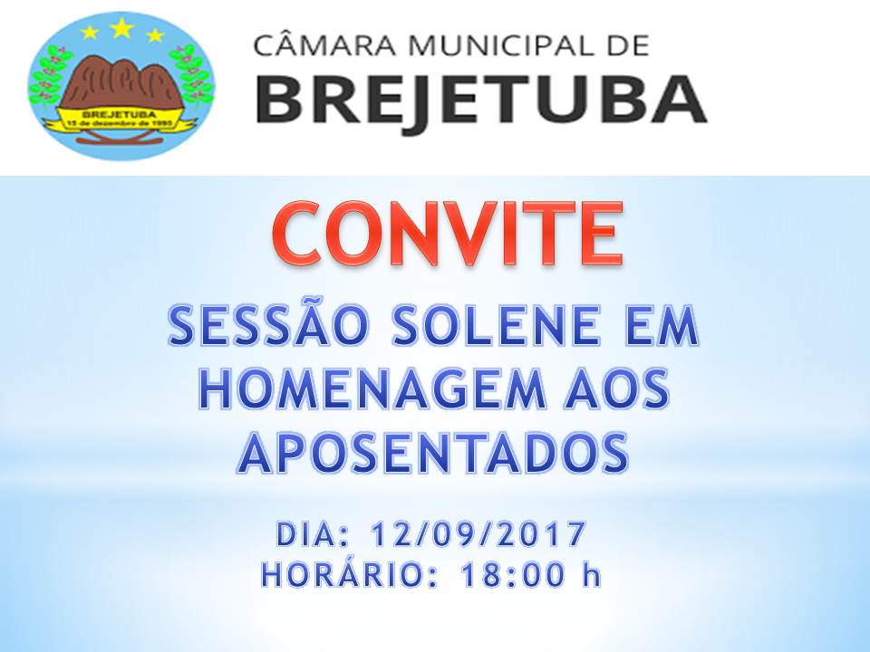 Convite para Sessão Solene