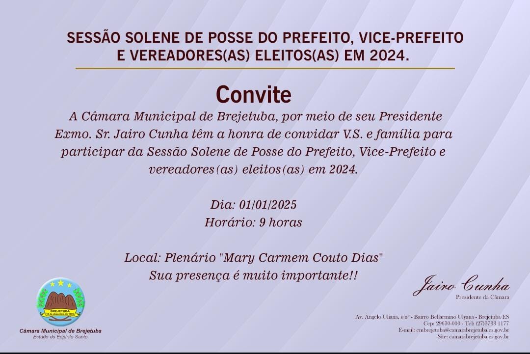 Sessão Solene de Posse 